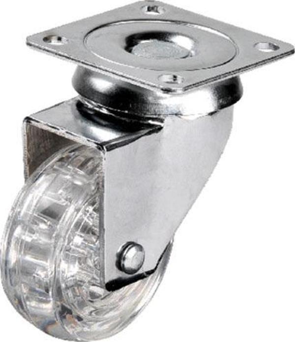 Hts 301 - 50x20 mm Şeffaf Makaralı Tablalı Teker - Image 1
