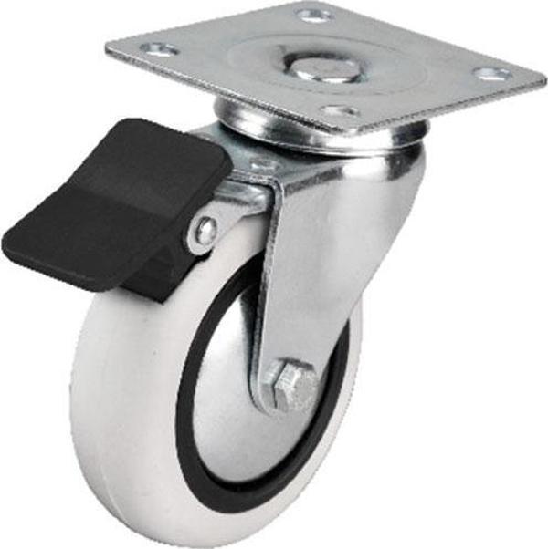 Hts 353 - 75x25 mm PVC Makaralı Tablalı Frenli Teker 4 Adet - Image 1