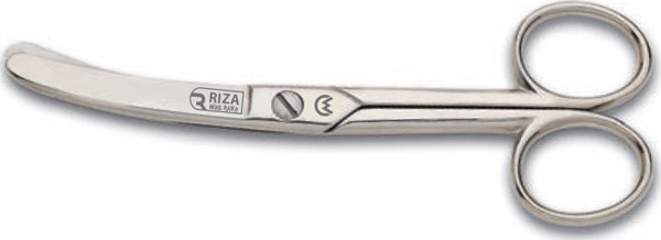Rıza M-159 Eğri Manifatura Makası No: 5 inç / 12,70 cm - Nikel Kaplama - Image 1