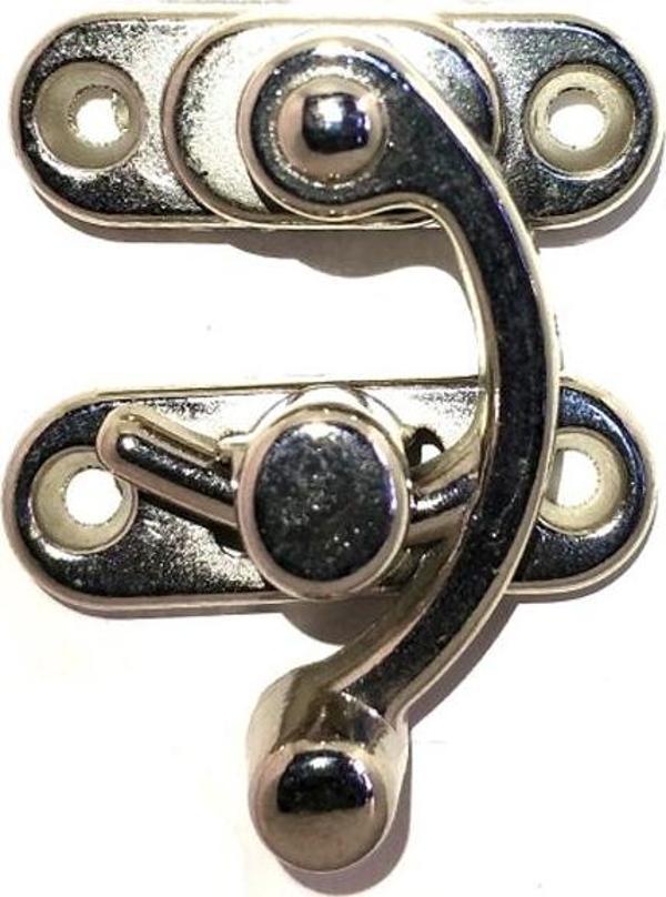 Yay Gözü, Ahşap Kutu Klipsi - Küçük 28x33 mm, Nikel, 100 Adet - Image 1