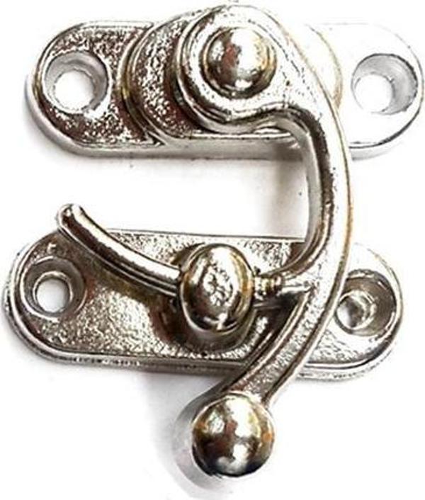 Yay Gözü, Ahşap Kutu Klipsi - Minik 20x24 mm, Nikel, 100 Adet - Image 1