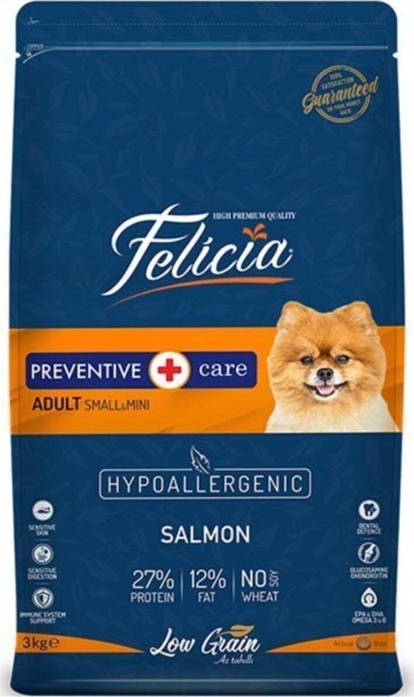 Felicia Az Tahıllı Yetişkin Somonlu Small /Mini Hypoallergenic Köpek Maması 3 Kg - Image 1