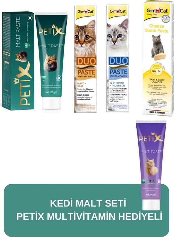 Petix Kedi Biyotinli Malt Seti (Petix Multivitamin Hediyeli) - Image 1