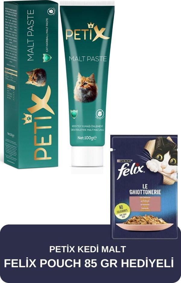 Petix Malt Paste 100 Gr Kedi Tüy Yumağı Önleyici ( Felix Pouch Hediyeli ) - Image 1