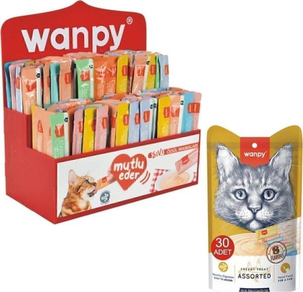 Wanpy Karışık Sıvı Kedi Ödül Maması 30 Adet X 14 Gram - Image 1