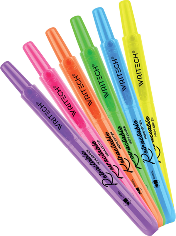 WRITECH W-805S BASMALI FOSFORLU KALEM NEON MAVİ - 12'Lİ KUTU - Image 1