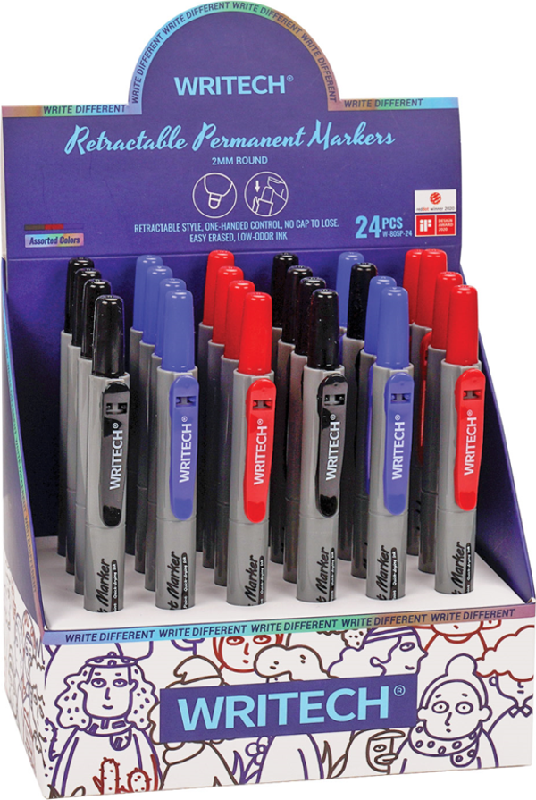 WRITECH W-805P BASMALI PERMANENT KALEM - 24'LÜ SET - Image 1