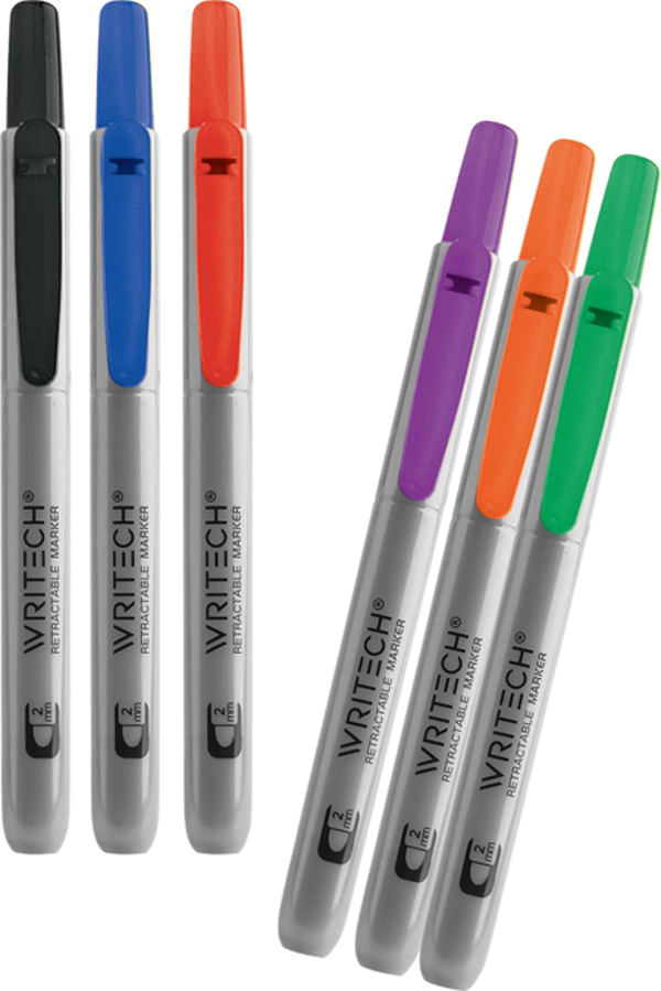 WRITECH W-805P BASMALI PERMANENT KALEM SİYAH - 12'Lİ KUTU - Image 1