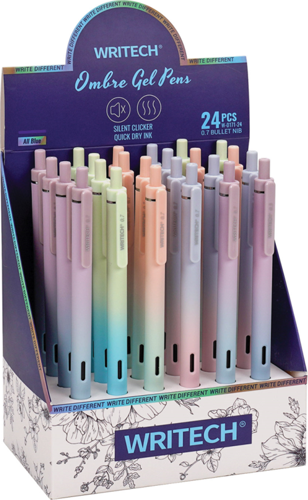 WRITECH W-0171 AURORA 0,5MM MAVİ JEL KALEM - 24'LÜ SET - Image 1