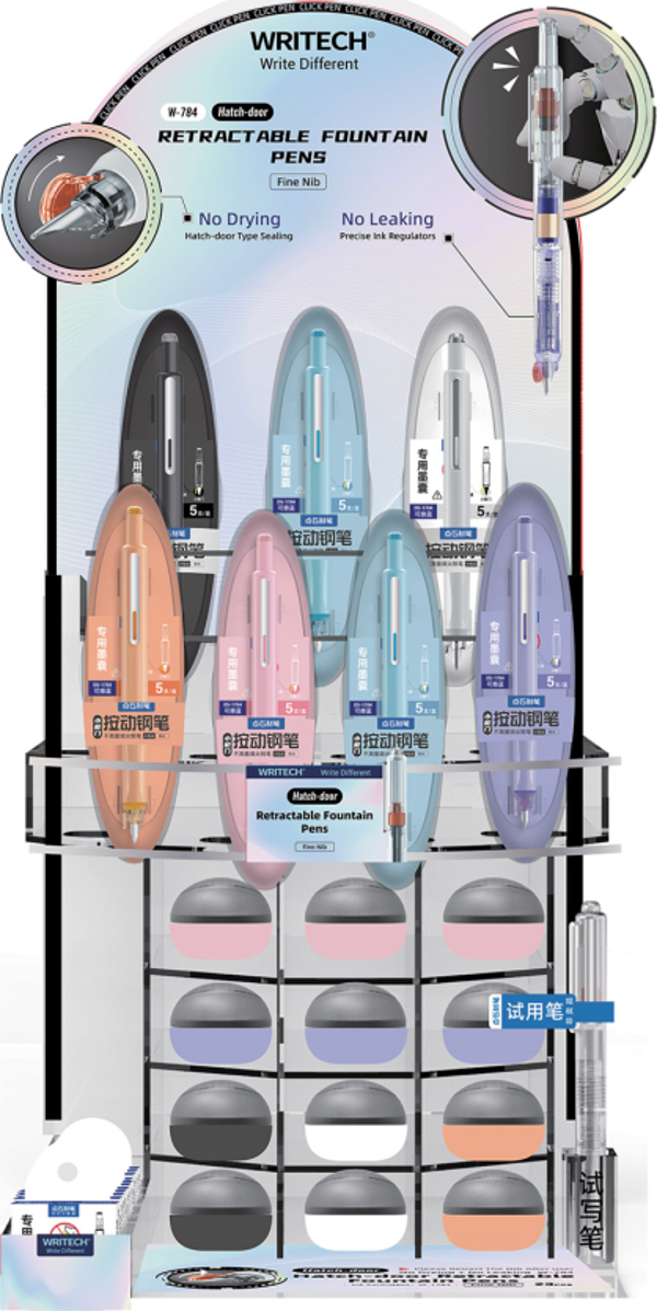 WRITECH W-784 BASMALI DOLMA KALEM - 43'LÜ STAND - Image 1
