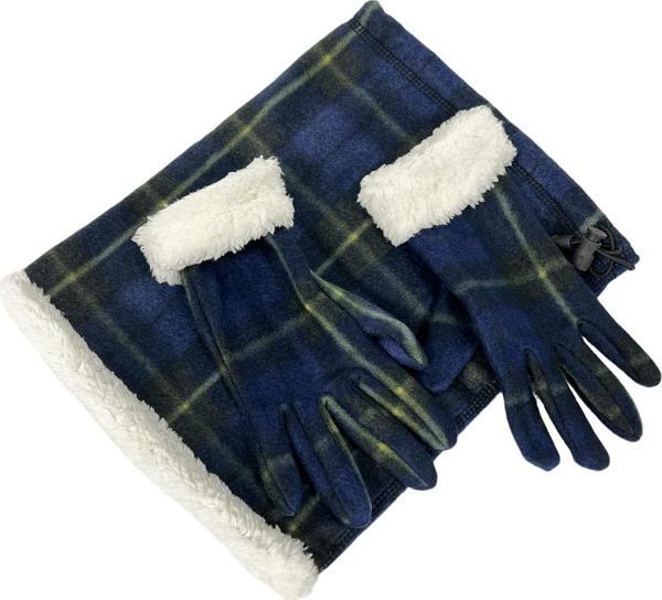 Bayan Polar Boyunluk ve Eldiven Set Lacivert - Image 1