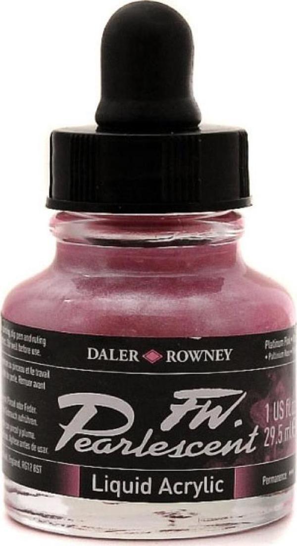 DR FW Pearlescent Akrilik Mürekkebi 29.5ml - Platinum Pink 118 - Image 1