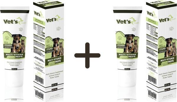 Vet's Health Multi-Vitamin Paste Kedi Ve Köpekler Için Vitamin Desteği Pasta 100G (2Adet) - Image 1