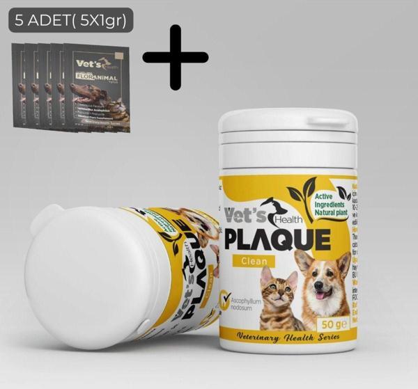 Vet's Health Plaqueclean+Floranimal Prebiyotik/Probiyotik 5 Adet (2'Si 1 Arada) - Image 1