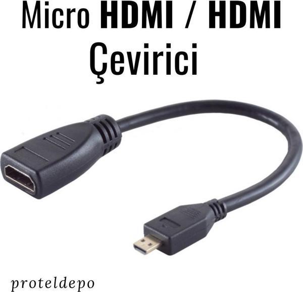 IRENIS Micro HDMI / HDMI Çevirici, Dönüştürücü Kablo - 18 Gbit - Image 1