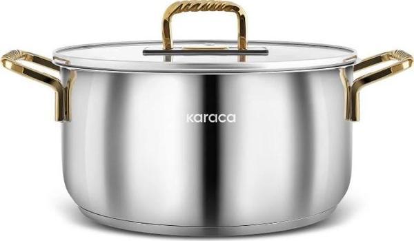  Karaca Maçka İndüksiyon Tabanlı Çelik Tencere 22 Cm Gold - Image 1