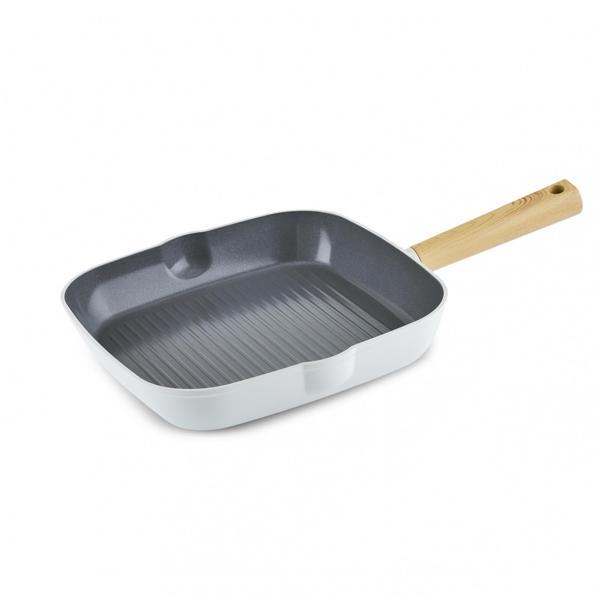 Karaca x Refika Swiss Crystal Creamy Wood Grill Tava 28 cm - Image 1