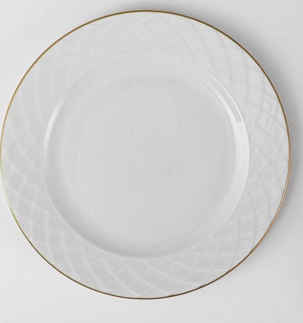 Güral Porselen Alfa 6 Parça 25 Cm Servis Tabağı Mat Altın File - Image 1
