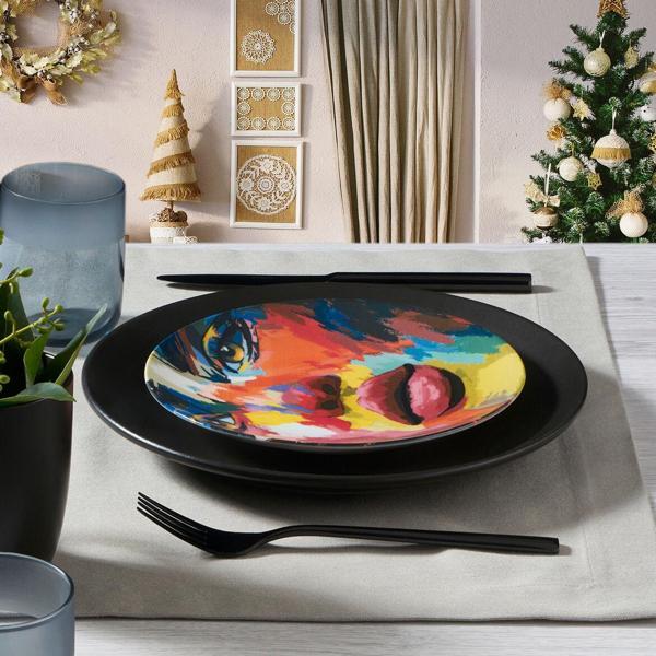 GÜRAL PORSELEN Camelia 6 Parça Bone Pasta Takımı - 2090 - Image 1