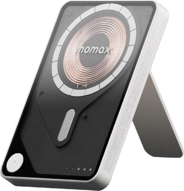 Momax 1-Power X Pro+ Manyetik Standlı Wireless Powerbank 10000mAh Dahili USB-C Kablolu Beyaz - Image 1