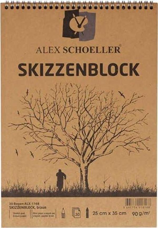 Alex Schoeller Kraft Spiralli 25x35 cm Blok 30 Yaprak - Image 1