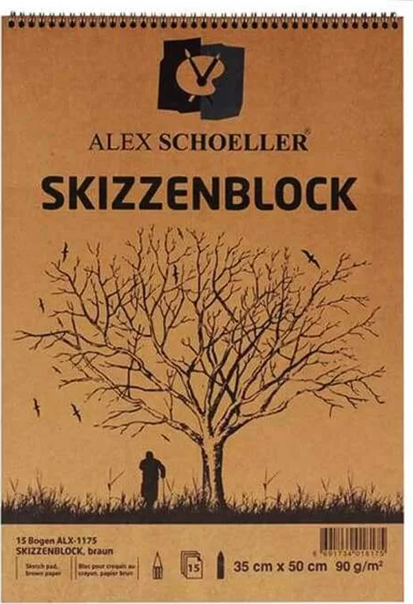 Alex Schoeller Kraft Spiralli 35x50 cm Blok 15 Yaprak - Image 1