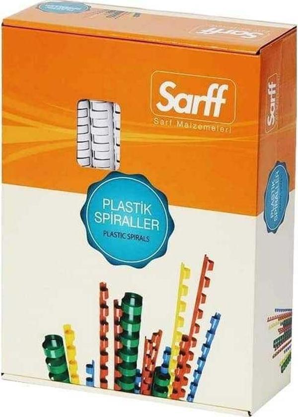 Sarff Spiral Plastik Delüx 14 mm Beyaz 100'lü - Image 1