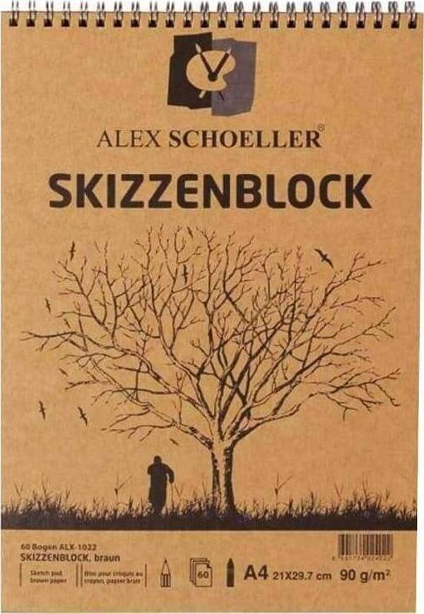 Alex Schoeller Spiralli Kraft A4 Blok 60'lı - Image 1