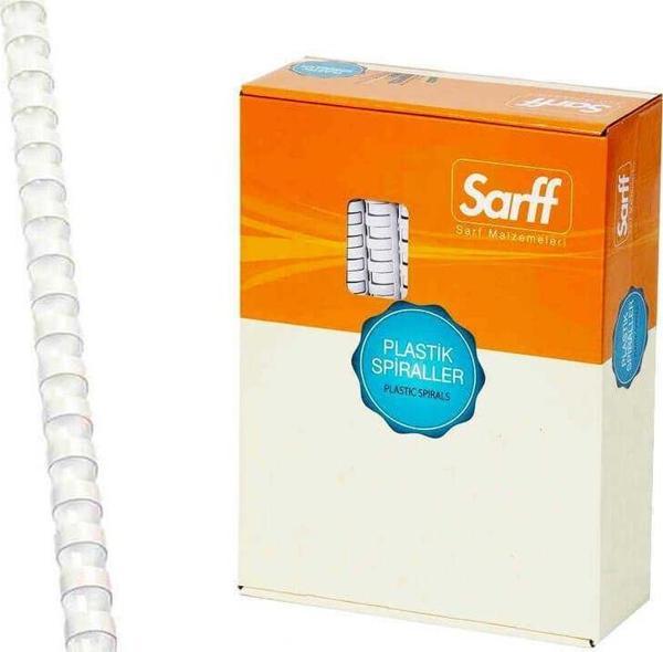 Sarff Spiral Plastik Delux 18 mm 100'lü Beyaz - Image 1