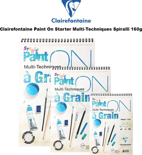 Clairefontaine Paint On Starter Multi-Techniques Spiralli 160g - Image 1