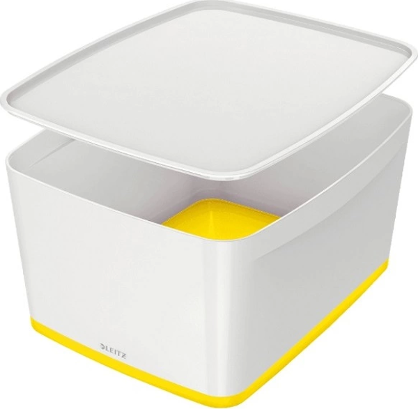 LEİTZ 5216 MYBOX KAPAKLI GENİŞ SAKLAMA KUTUSU SARI-BEYAZ - Image 1