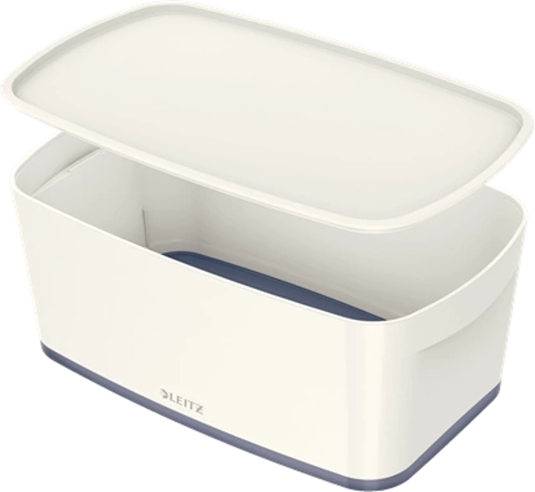 Leitz 5229 MyBox Gri Beyaz Kapaklı Küçük Saklama Kutusu - Image 1