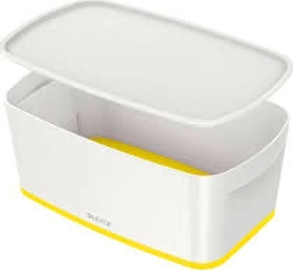 LEİTZ 5229 MYBOX KAPAKLI KÜÇÜK BOY SAKLAMA KUTUSU SARI-BEYAZ - Image 1