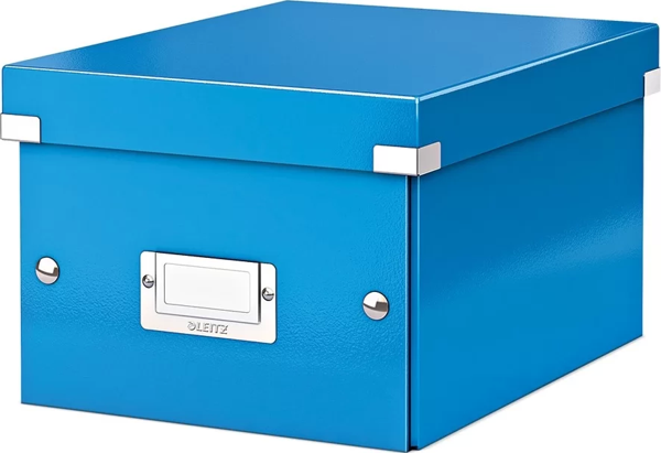 Leitz 6043 WOW Metalik Mavi Küçük Boy Saklama Kutusu - Image 1