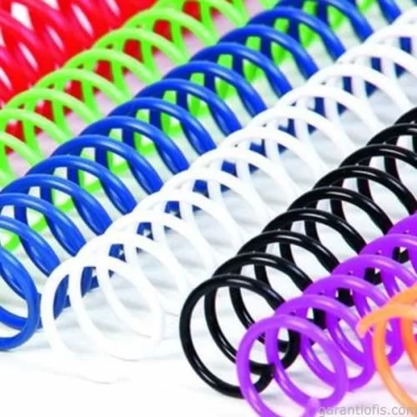 Sarff Coil 10 mm Beyaz PVC 4:1 Helezon  Spiral (60 Yaprak Kapasiteli) - Image 1