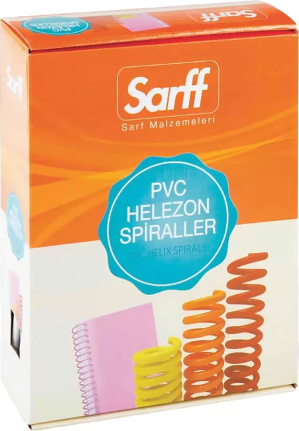 SARFF HELEZON PLASTİK SPİRAL 4/1 16mm ŞEFFAF 100LÜ (15210030) - Image 1