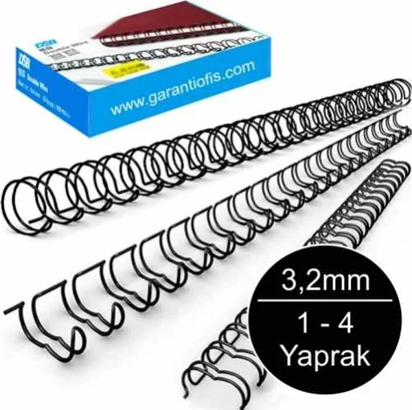 Sarff JBI 3,2mm Karo Tel Spiral 1-4 Yaprak Kapasiteli (100 lü Kutu) - Image 1
