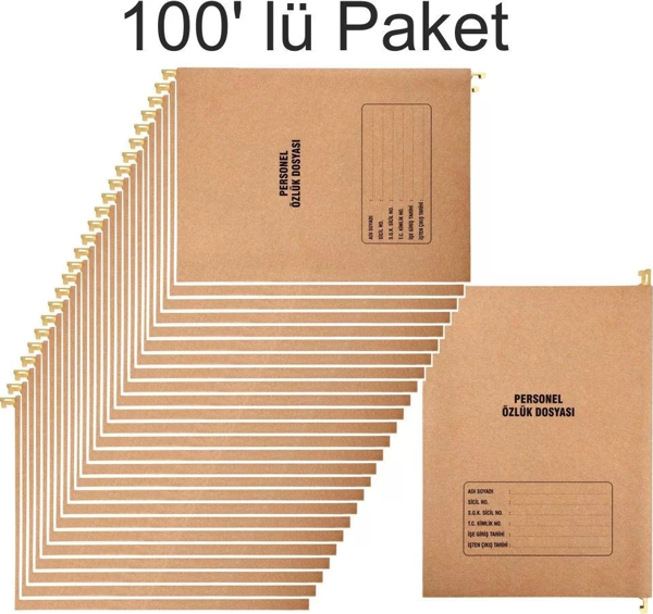 Metal Askılı Personel Özlük Dosyası 8 Yapraklı 100 Lü Paket - Image 1