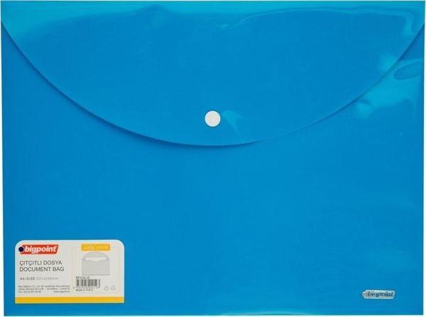 Bigpoint Çıtçıtlı Dosya Lolly A4 Mavi - Image 1