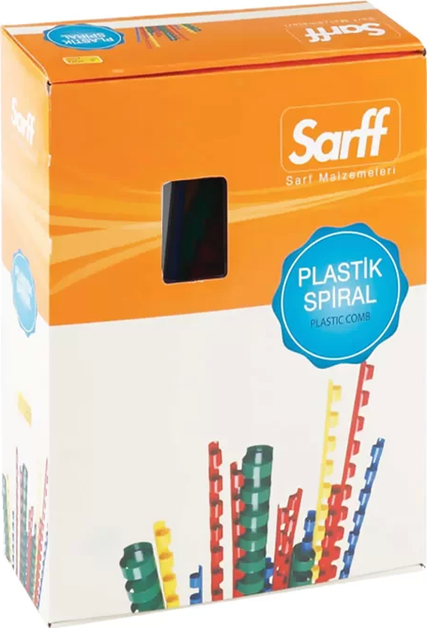 SARFF PLASTİK SPİRAL 18mm MAVİ 100LÜ (15312043) - Image 1