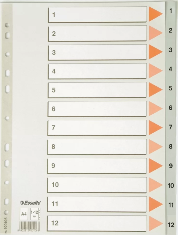 Esselte Seperatör 1-12 Rakamlı (Ayraç) - Image 1