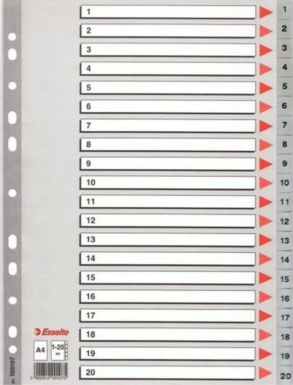 Esselte Seperatör 1-20 Rakamlı (Ayraç) - Image 1
