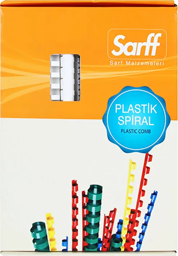 SARFF PLASTİK SPİRAL 6mm SİYAH 100LÜ (15312006) - Image 1