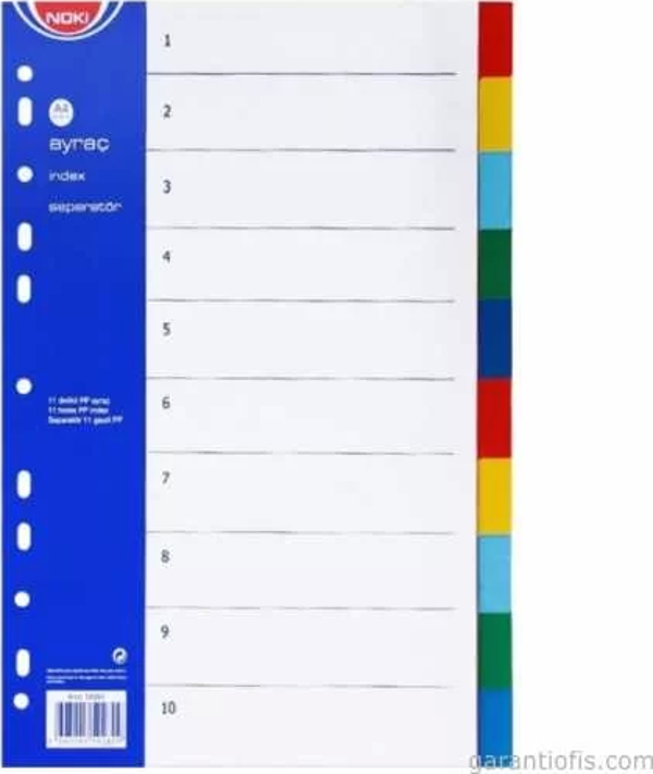 NOKİ 10 Renkli PP Seperatör (Ayraç) - Image 1