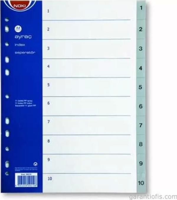 NOKİ 1-10 Rakamlı PP Seperatör (Ayraç) - Image 1