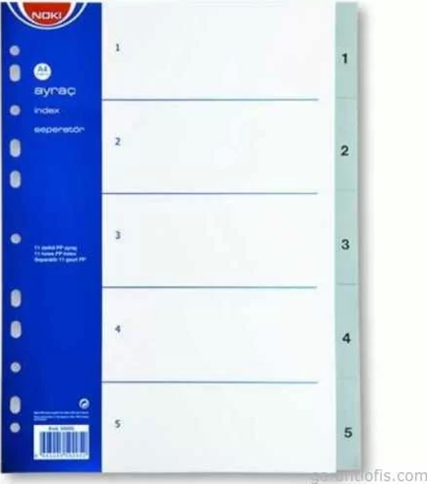 NOKİ 1-5 Rakamlı PP Seperatör (Ayraç) - Image 1