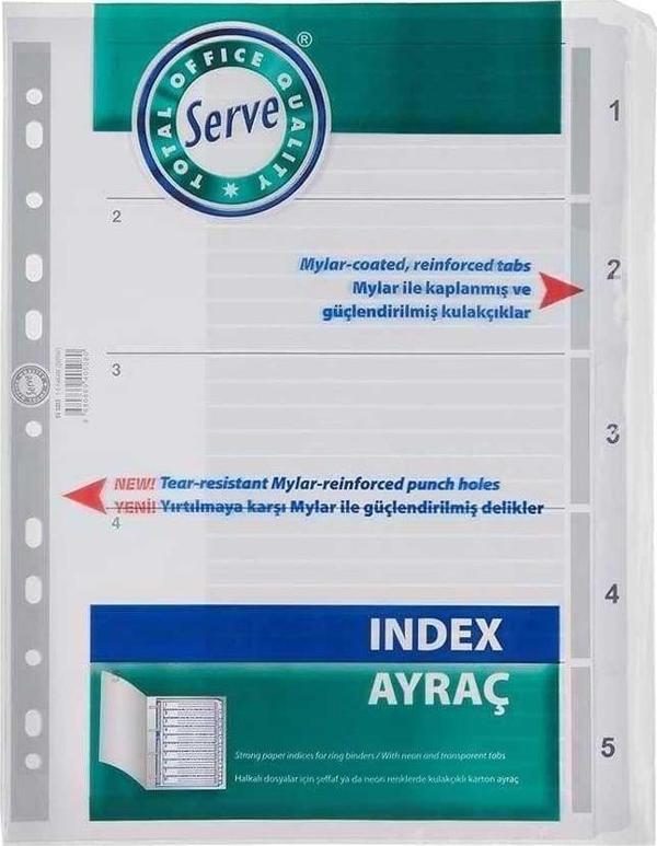 Serve Seperatör A4 1-5 Ofis 200 Serisi Klasik - Image 1