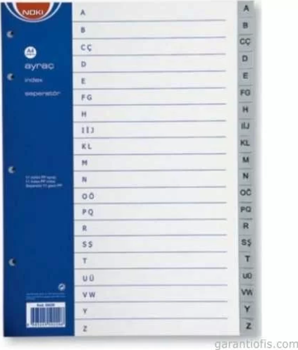 NOKİ A-Z Harfli PP Seperatör (Ayraç) - Image 1