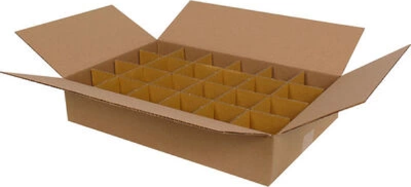 43,5x29x9cm Seperatörlü Çay Bardağı Kolisi - Kraft - Image 1