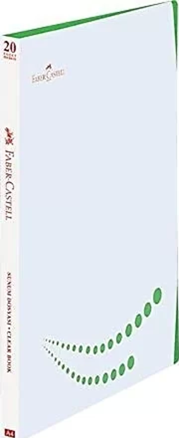 FABER-CASTELL SUNUM DOSYASI A4 ÇİFT RENK KAPAK YEŞİL 20Lİ (220101) - Image 1